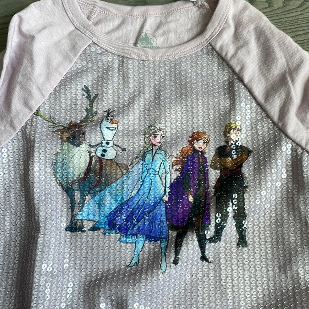 BNWT Frozen sequence girls shirt